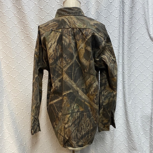 Mossy Oak size large Men's camouflage Camo Shirt Jacket warm deer rabbit hunting - Picture 7 of 9